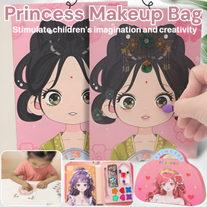 Childrens Toy Makeup Bag Princess Makeup Bag Sticker Book Set Girl Makeup Toy Girls Gift