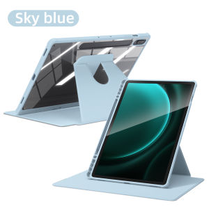 Acrylic Case for Samsung Galaxy Tab S11 11inch S10 FE S10 Lite S9 FE 10.9 S7 S8 S9 11 A9 Plus S7 FE S7 Plus S8 Plus S9 Plus S9 FE+ S10 Plus 12.4 S10 FE+ 13.1 S6 Lite 10.4 A8 10.5 A9 8.7 360° Rotatable Tablet Cover with Pencil Holder
