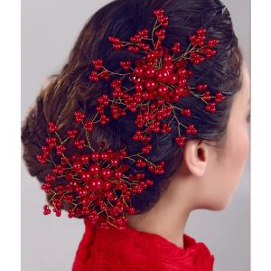 Bridal Hairpin Handmade Crystal Pearl Head Flower Wedding Sepit Rambut