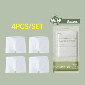 KUCHAR 4/5pcs Men Disposable Underwear Panties Soft Cotton Sterilization Portable Boxers Briefs for Travel Fitness Hotel Spa Hospital Business Trip