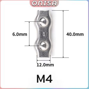Stainless Steel Wire Clip Wire Rope Clamp Double Cable Clip Clamp Fixed Joint Fastening Screw Buckle M2 M3 M4