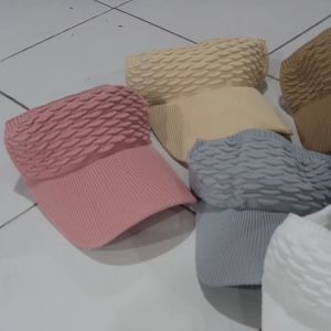 Topi Golf Wanita Topi Bolong Rajut Polos Impor Topi Senam Aerobik topi wanita untuk hijab