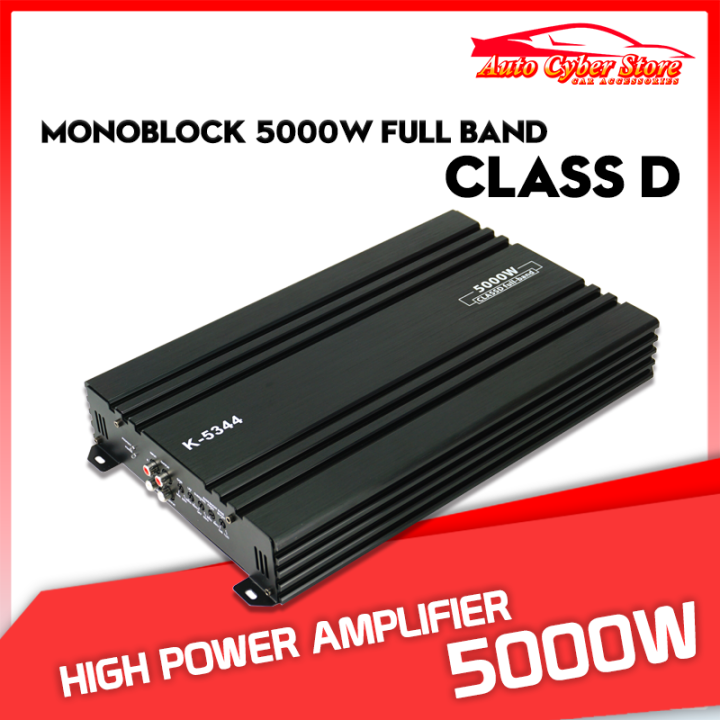 Blaupunkt AMP5000D Monoblock Class D Car Amplifier – 5000W Max, 1 Ohm Stable (New)