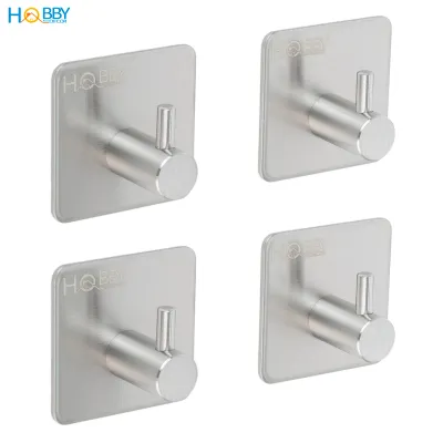 Combo 4 móc dán tường inox 304 HOBBY Home Decor TV160-4 kèm keo dán siêu dính không rỉ sét