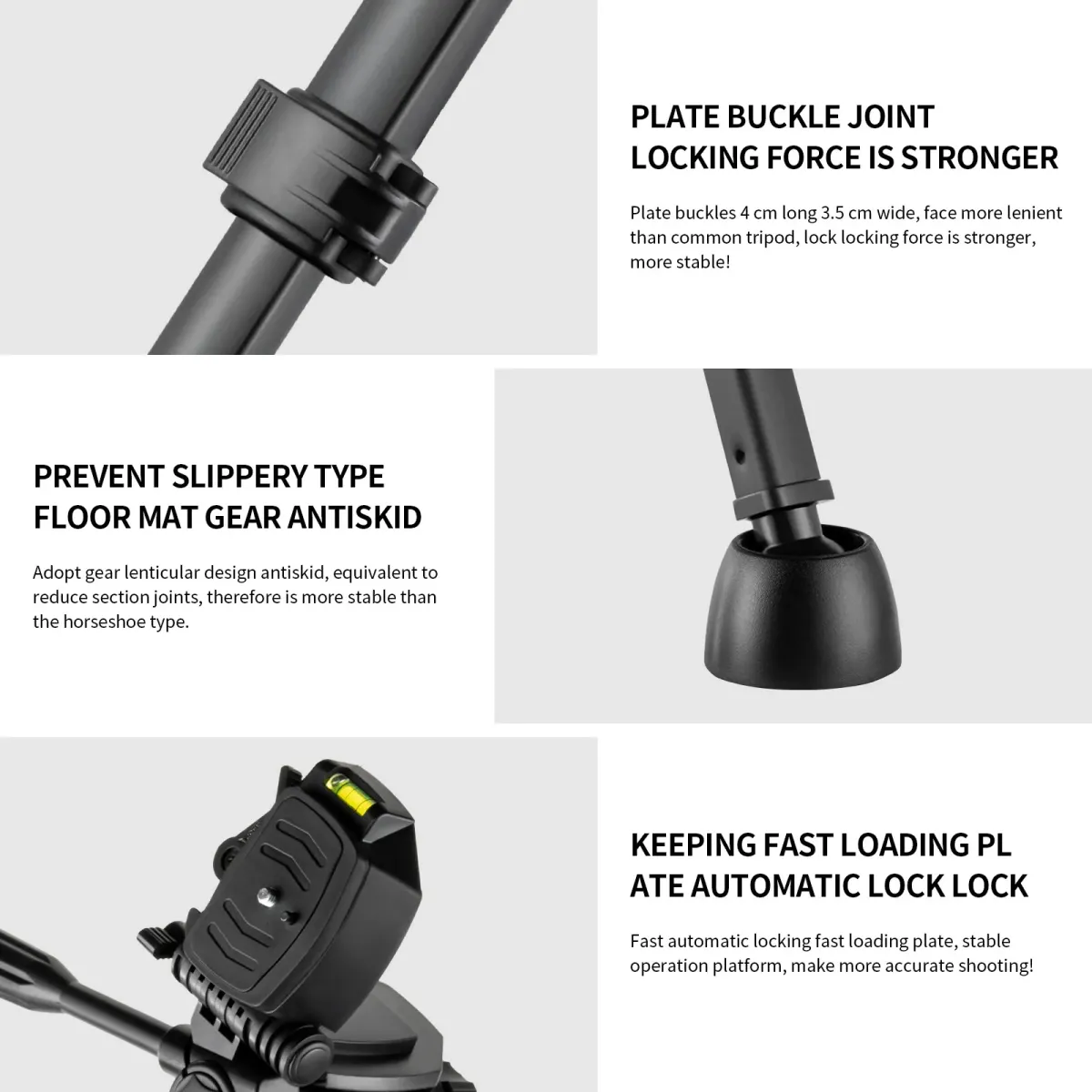 F3520T Tripod Professional Heavy Duty Aluminium Tripod & Pan Head for DSLR Camera Holder Stand