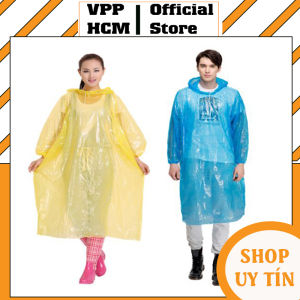 [1 Cái] Áo mưa nilon mặc 1 lần trơn chất lượng dày dặn nhiều màu