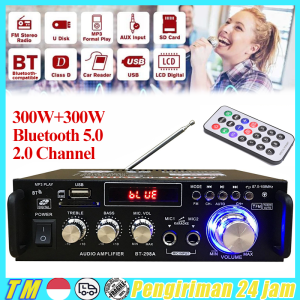 BT-298A POWER AMPLIFIER WIRELESS BT-298A BUILT-IN EQUALIZER 600W POWER AMPLIFIER BLUETOOTH KARAOKE HOME THEATER