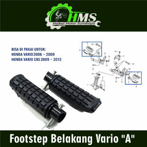 FOOTSTEP BELAKANG VARIO "A" - FOOT STEP BARSTEP PIJAKAN KAKI BELAKANG HONDA VARIO LAMA / KARBU "A" (Harga Per Set Isi 2)