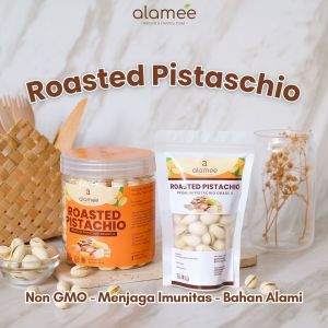 Pistachio Kacang Pistacio Panggang Fustuk Roasted Premium Organic Dalam Cangkang Renyah