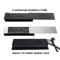 Embedded desktop socket side sliding hidden socket with conference table socket. 