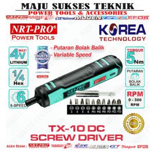 SCREW DRIVER 5 Nm/ OBENG CORDLESS NRT-PRO TX 10 DC MESIN OBENG BATERAI BATTERY BATERE TX10 TX 10