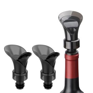 Dụng Cụ Rót Rượu Vang Hình Cánh Hoa Loại Mới Đa Năng (2 Trong 1) Chất Liệu Nhựa ABS + Silicone Xoay Không Rò Rỉ Rượu