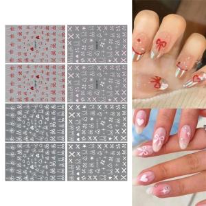 Nhãn dán móng nghệ thuật Trái Tim hình trái tim tình yêu S Đề-can móng tay 3D Dính Cung hình trái tim tình yêu Thiết Kế Miếng dán móng tay Cho nữ phụ nữ Quà Tặng