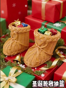 Natural Look Woven Shoe Organizers Basket Plastic Construction Moisture Proof Easy Cleaning Versatile Home Accessory