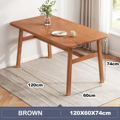 Nordic Dining Table Small Household Modern Simple Solid Wood Dining Table Simple Rental House Rectangular Dining Table