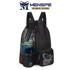 MENSPE Drawstring Backpack Bag Outdoor Waterproof Gym Backpack Sports Yoga Gym Swim Bag Nylon Fiber String Backpack for Kids Men Women With Shoe Compartment