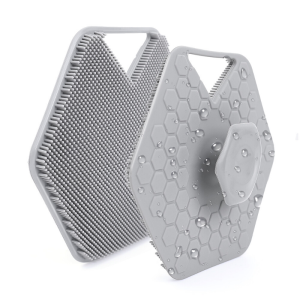 Soft Silicone Body Scrubber Shower Exfoliating Scrub Bubble Bath Brush Massager Skin Cleaner Cleaning Pad Bathroom Massage Pad