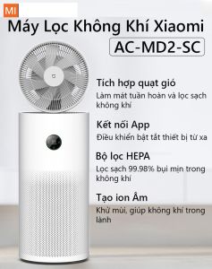 Máy lọc không khí kèm Quạt tuần hoàn thông minh 2 in 1 Xiaomi Mijia AC-MD2-SC kết nối App thông minh Mihome