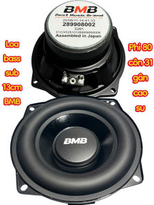 Loa bass sub 13cm BMB - giá 1 cái - phi 80 côn 31 gân cao su màng nhựa - hàng nhập