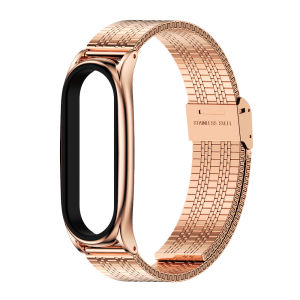 Thép không gỉ dây khóa kim loại cho Xiaomi Mi Band 6 5 4 3 Vòng Đeo Tay Mi Band 5 4 3 correa dây đeo cổ tay pulseira Mi Band 6 phiên bản toàn cầu