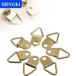 SHNGki 20 móc treo tường khung ảnh tam giác bằng đồng thau màu vàng kim cái gói