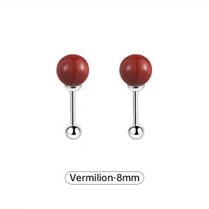 IVY Vermilion Earrings S925 Silver Needle High-end Turnbuckle Earrings Women Anti Loss Anti Allergy Earrings