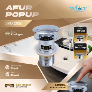 VELOCE Afur Wastafel Kepala Sifon Pop Up Waste Avur Washtafel Pop Up | 2020