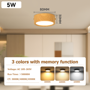 CANMEIJIA LED Ceiling Light Tricolor Pin Light Surface Mounted Downlight 5W 10W 15W 25W 220V Modern Design Indoor Living Room Bedroom Kitchen Lighting