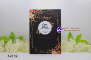 Undangan Pernikahan Elegant BYR 63 (100 Pcs) Free Plastik Label kartu Ucapan dan Video Undangan Digital | Cetak Kartu Undangan Murah