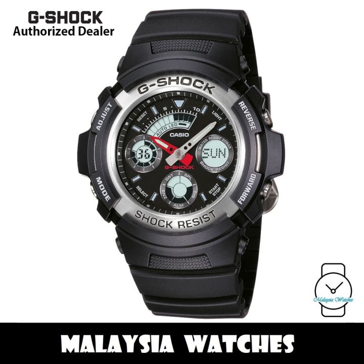 OFFICIAL MALAYSIA WARRANTY Casio G Shock AW 590 1A Analog Digital Men s Resin Watch Black Lazada