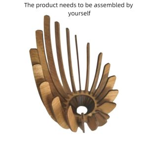 GAOSU Handmade Lotus-shaped Candle Holder Manual Assembly Without Candles Wooden Candle Holder Creative Decorative DIY Candle Stand Home Table Decor