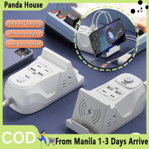 3 In 1 Desktop Power Strip Outlet 2.8M Extension Outlet Socket Plug with Switch Usb Cable Power Supply Power Board Socket Line Equipment