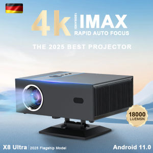 【🥇Full HD 1920P】FINTEX X5 Ultra 21000Lumens  1200ANSI AutoFocus Smart Projector With Wifi and Bluetooth 1920P 8K Android 9.0 Vertical Keystone  Projector for cellphone Mini Portable LED Vertical Keystone Correction For Home Online Class