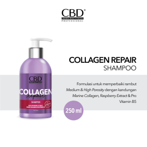 Ecer CBD Collagen Repair - Shampo 250 - Conditioner 250ml - Hair Mask 500ml - Perawat Rambut Rusak - Mengatasi Rambut Rontok - Kosmetik Herbal Online