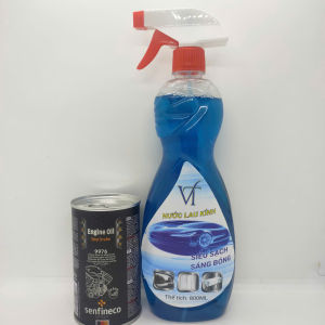 NƯỚC LAU KÍNH LÁI Ô TÔ HIỆU VT 800ml VÀ SENFINECO 9976 300ml TĂNG ĐỘ NHỚT GIẢM RA KHÓI ĐỘNG CƠ Ô TÔ (Senfineco 9976 300ml Engine Oil Smoke Stop And Glass Cleaner 50ml)