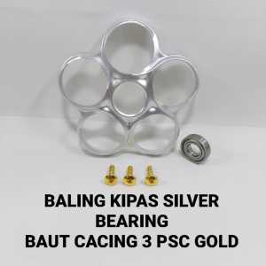 spinner cover kipas all matic warna Hitam silver Bahan Plastik