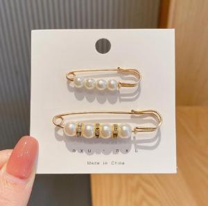 【READY STOCK AT MALAYSIA】Brooch Set Korean 6pcs/set Pearl Pin Multifunction Waist Belt Adjuster For Woman Girl