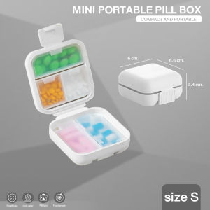 Pill Box Organizer Outdoor Travel Medicine Tablet Bekas Ubat Pil Portable Daily Storage Moisture Proof 藥盒收納