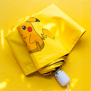 Baby Pikachu Cartoon Sun Umbrella Parasol Sun Umbrella Sunny Umbrella Dual-purpose Folding UV Protection