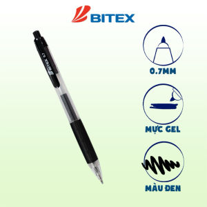 Hộp 12 Bút Gel Bấm Bitex G03 0.7mm – Mực Xanh/Đỏ/Đen – Viết Êm Nét Đều