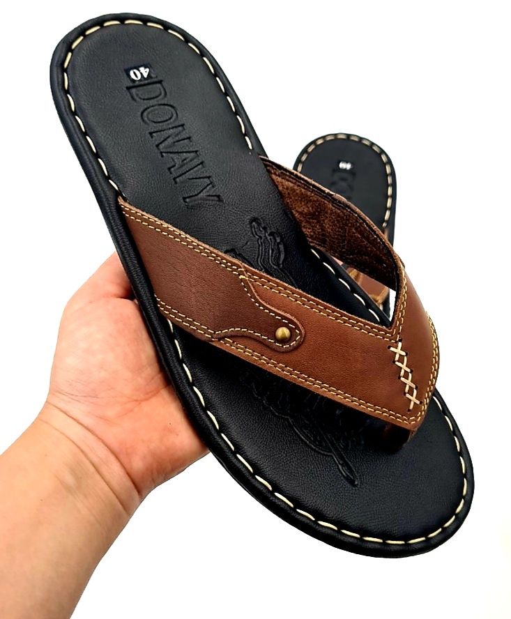 100% Genuine Cow Leather Toe Slippers, High Quality Mens Shoes 12 Months Warranty Shop Kinson