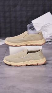 MenS Summer Breathable Fabric Shoes Casual Slip-On Loafers Soft Sole Walking Shoes For Men
