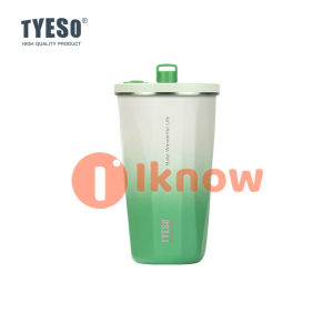 Tôi Biết tyeso Cốc cách nhiệt 304 kim cương thép không gỉ Gradient rơm cốc cà phê cách nhiệt dung tích lớn ly kem (600ml)