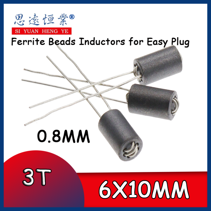6X10MM Lead Dia 0.8MM 3T Axial Lead 6 Channel Ferrite Beads Inductors