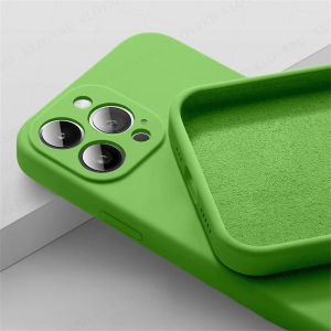 Soft Liquid Silicone Shockproof Phone Case for Samsung Galaxy S25 Ultra S24 Ultra S25 Plus S24 Plus S23 FE S22 S21 Ultra Plus Lens Camera Protection Inset flannel to prevent scratches Cover Casing