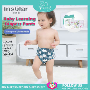Insular 2Pcs Reusable Cute Baby Training Pants Nappies For Toddler Boys And Girls Cotton Cloth Diapers Panties Washable