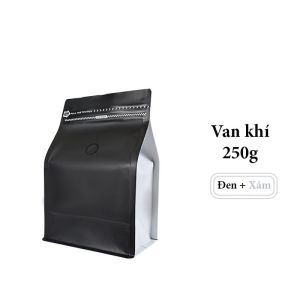 Túi giấy kfaft nhôm đựng trà cà phê niêm phong có van khí cao cấp - HVL TEA