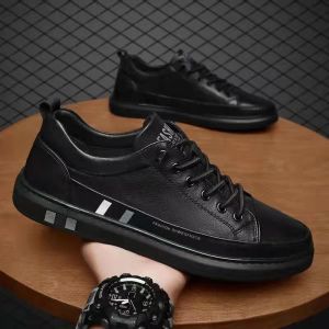 Mens casual shoes a stirrup leather panel shoes breathable white shoes male tide shoes