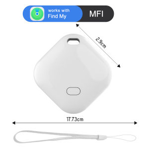 Mini GPS Smart Tracker Key Finder Wallet Tracker Works with Apple Find My (iOS only) Water-Resistant Replaceable Battery Anti Lost Reminder Device Item Locator Bluetooth Item Finder for Bags Luggage Pets & Backpack