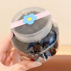 【ZEVER】Trẻ em Kẹo Màu Đóng Hộp Nữ Ngón Chân Tre Vòng Tóc Có Độ Đàn Hồi Cao Dây Tóc